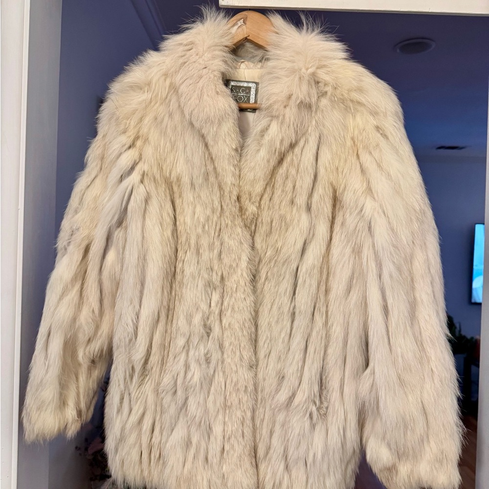 Elegant Cream Fur Coat